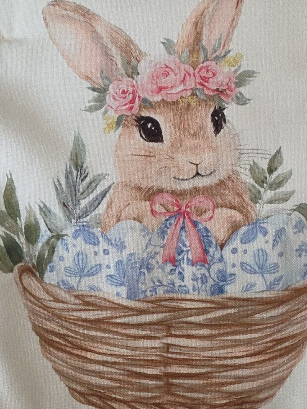 Hobby Lobby Easter Bunny Table Runner - White, Brown, Pink, Blue, Green - Picture 3 of 5